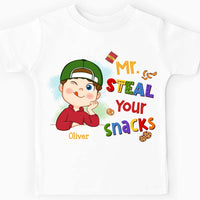 Personalized Gift For Grandson Mr Steal Your Snacks Kid T Shirt - Kid Hoodie - Kid Sweatshirt 30482 thumb 1