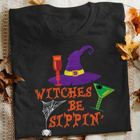 Wine Witch Witches Be Sippin' Halloween T Shirt JL241 26O53 thumb 1