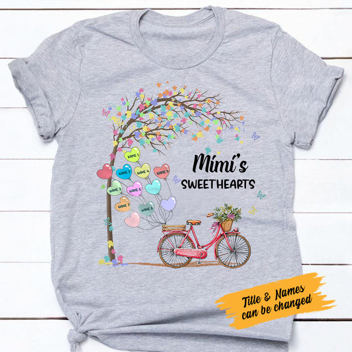 Personalized Mom Grandma Sweetheart Bike T Shirt AP72 30O58 1