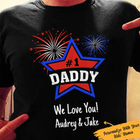 Personalized #1 Daddy Flag T Shirt JN41 81O57 thumb 1