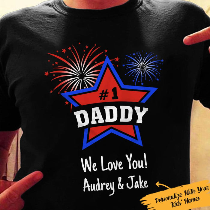 Personalized #1 Daddy Flag T Shirt JN41 81O57 1