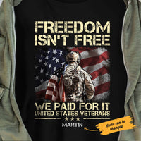 Personalized Freedom Isn't Free T Shirt JN42 66O53 thumb 1
