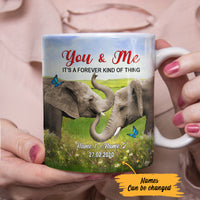 Personalized You And Me Elephant Couple Mug SB171 29O57 thumb 1