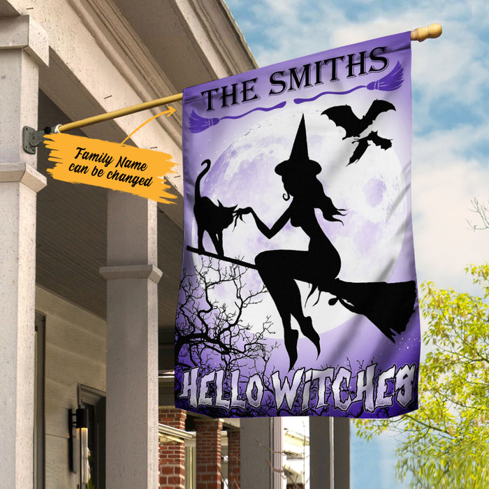 Personalized Hello Witches Halloween Flag JL171 29O36 1