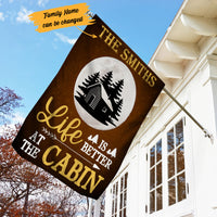 Personalized Life Is Better At The Cabin Flag AG181 29O53 thumb 1