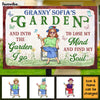 Personalized And Into The Garden I Go Metal Sign 25186 1