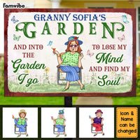 Personalized And Into The Garden I Go Metal Sign 25186 thumb 1