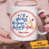 Personalized Baseball Softball Your Biggest Fan Mug NB97 30O60 thumb 1