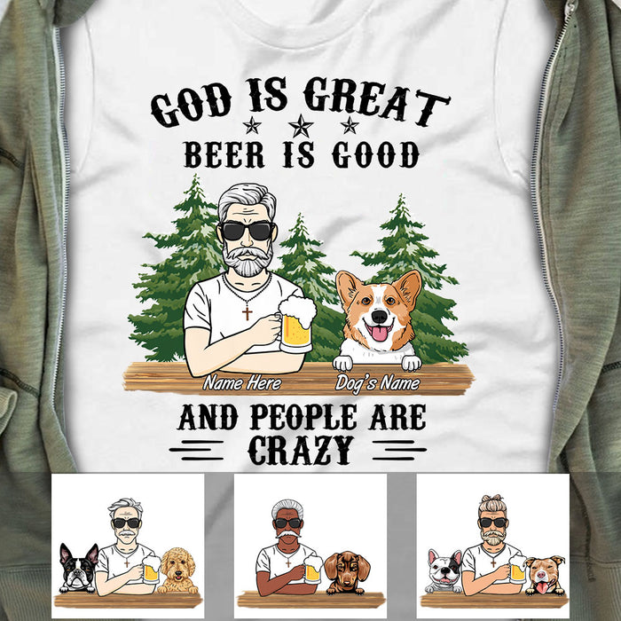 Personalized Camping Dog Dad People Are Crazy T Shirt AP166 95O58 1
