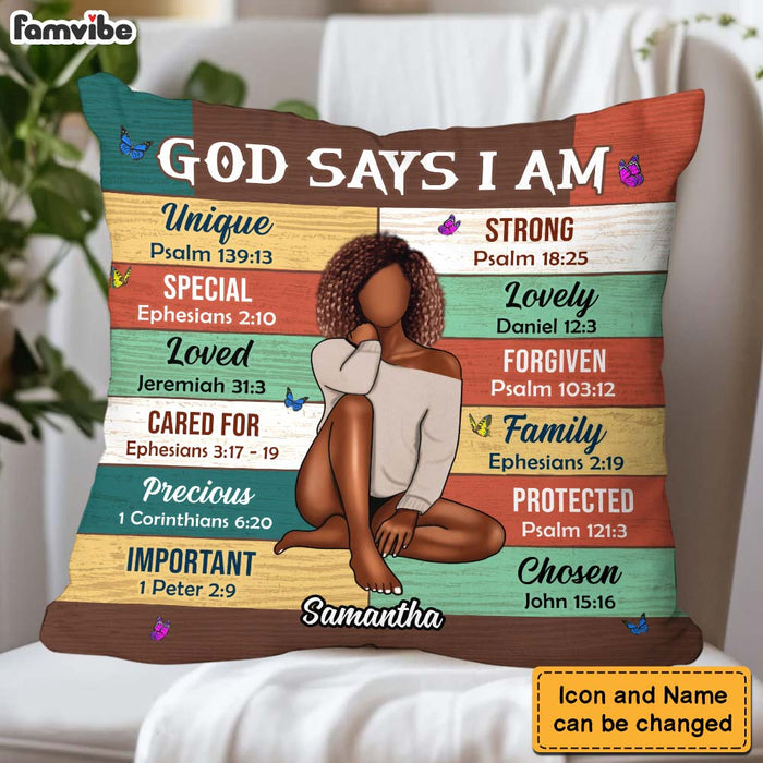 Personalized Gift For Woman God Says I Am Pillow 30503 1
