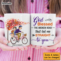Personalized Couple Gift God Blessed The Broken Road That Led Me Straight To You Mug 31339 thumb 1