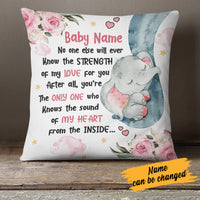 Personalized Mother Elephant My Love For You Pillow FB253 67O34 (Insert Included) thumb 1