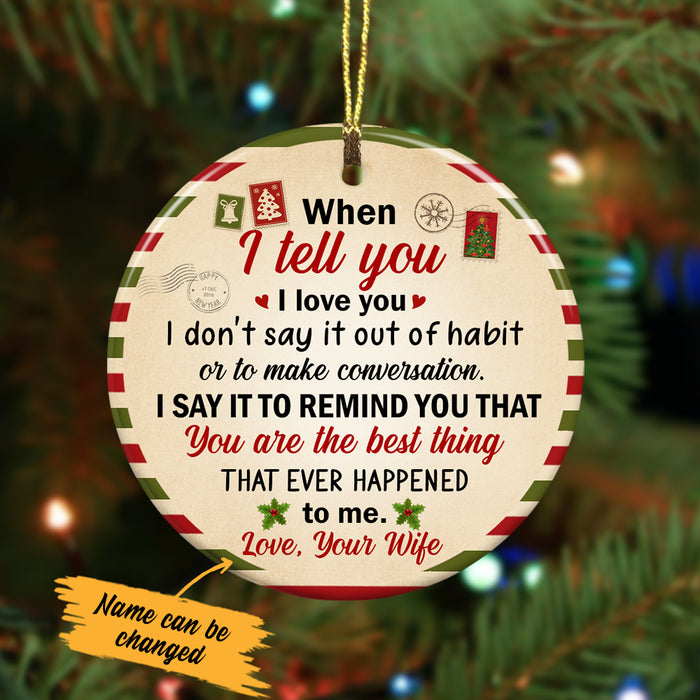 Personalized Love Couple Christmas Letter  Ornament OB272 87O34 1