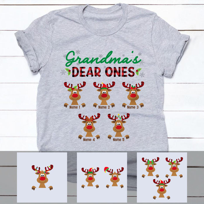 Personalized Grandma Dear Ones Christmas T Shirt OB131 85O53 1