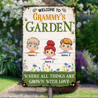 Personalized Grandma Garden Metal Sign JN303 30O58 thumb 1