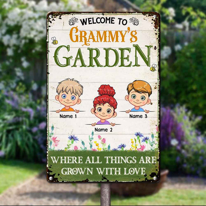 Personalized Grandma Garden Metal Sign JN303 30O58 1