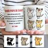 Personalized Cat Chat Dad French Mug AP1411 73O60 1