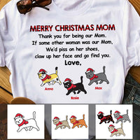 Personalized Merry Christmas Cat Mom T Shirt OB222 81O47 thumb 1