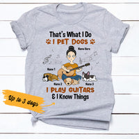 Personalized I Know Thing Dog And Guitar T Shirt JR282 67O36 thumb 1