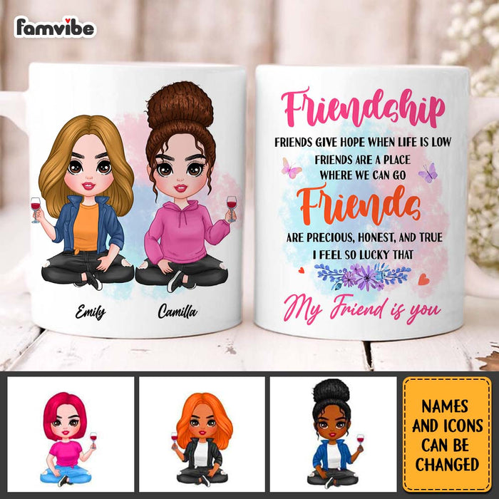 Personalized Friends Gift I Feel So Lucky That  My Friend Is You Mug 31218 1
