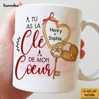 Personalized Couple French Tu As La Clé  De Mon Cœur Mug 30950 thumb 1