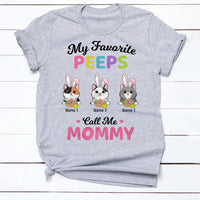 Personalized Cat Mom Easter Favorite Peeps T Shirt MR12 95O34 thumb 1