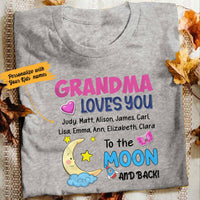 Personalized Grandma To The Moon And Back White T Shirt JN162 81O34 thumb 1