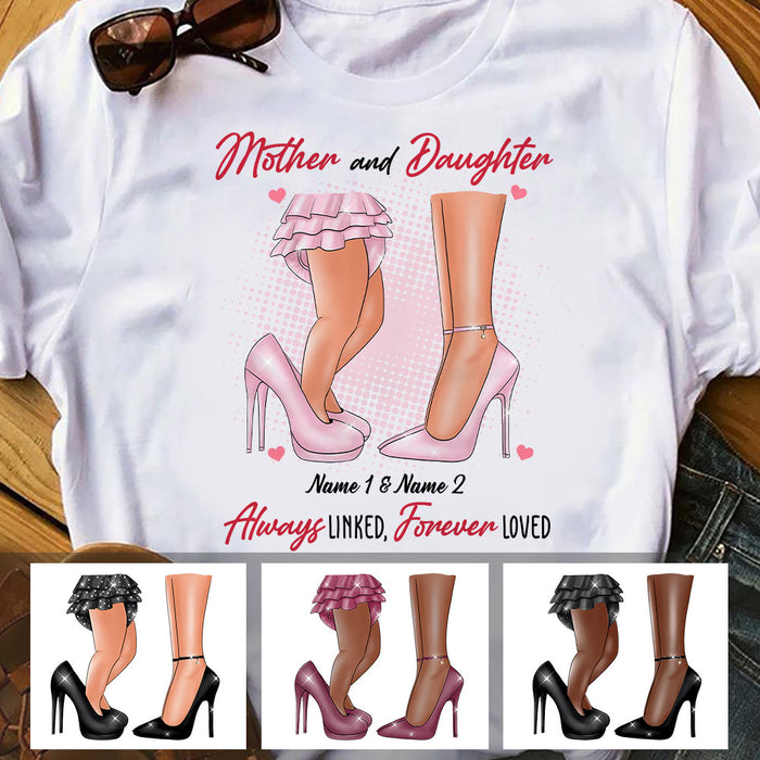 Personalized Mom And Daughter Forever Loved T Shirt AP22 67O60 1