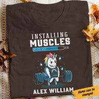 Personalized Gym Unicorn T Shirt JL12 95O60 thumb 1