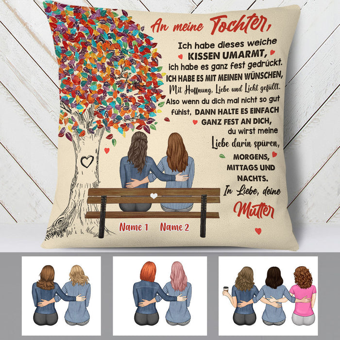Personalized Mom Grandma Mama Oma German Tree Hug Pillow AP84 67O60 (Insert Included) 1