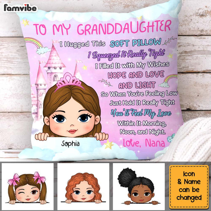 Personalized To My Granddaughter Princess Theme Pillow 30932 1