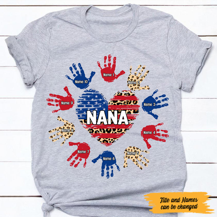 Personalized Mom Grandma Heart T Shirt MY241 95O47 1