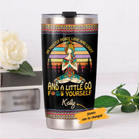 Personalized Hippie Girl Steel Tumbler JN181 73O53 thumb 1