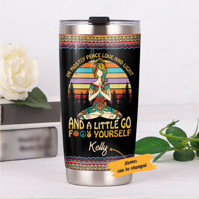 Personalized Hippie Girl Steel Tumbler JN181 73O53 1