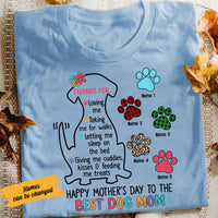 Personalized Happy Paw Mom Grandma Dog T Shirt AP73 65O58 thumb 1