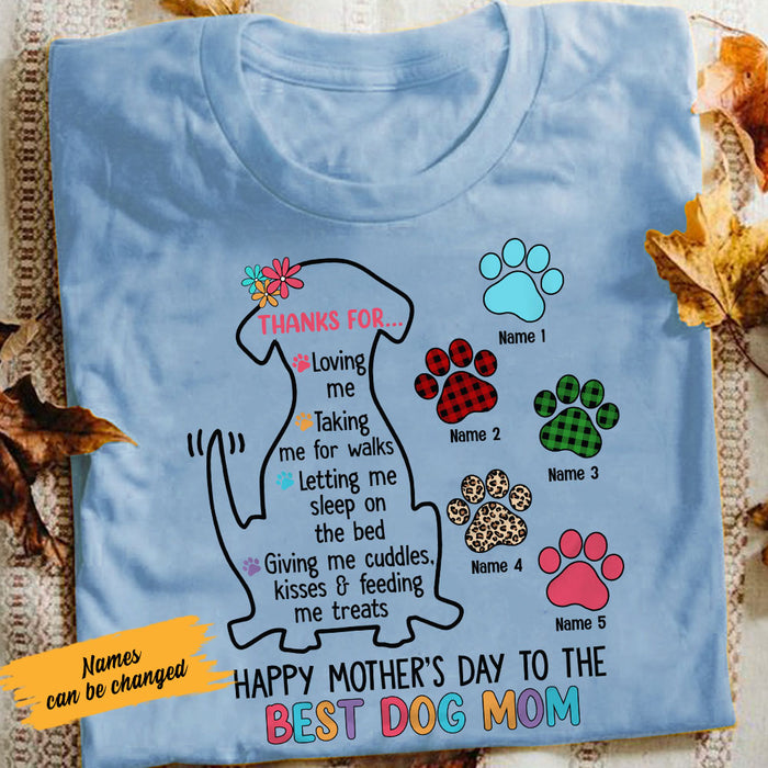 Personalized Happy Paw Mom Grandma Dog T Shirt AP73 65O58 1