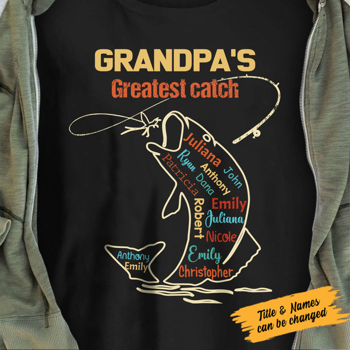 Personalized Dad Grandpa Fishing T Shirt MY203 30O58 1