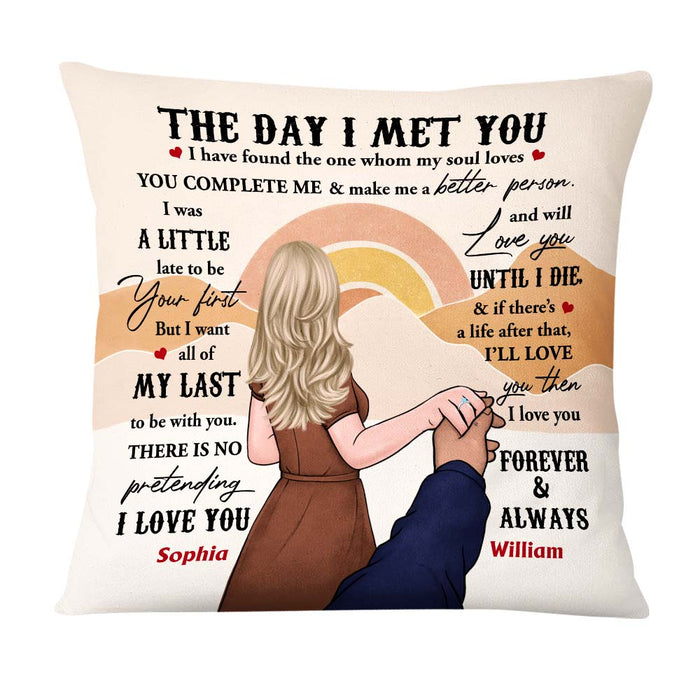 Personalized Couple The Day I Met You Pillow 22698 Famvibe