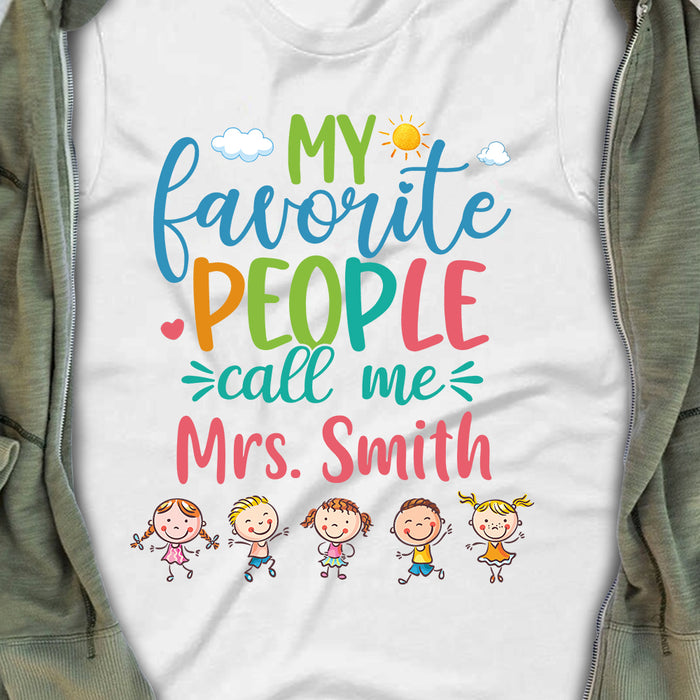 Personalized Teacher Favorite People T Shirt JN31 30O34 1