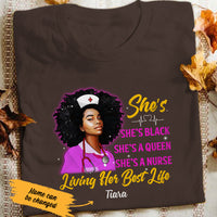 Personalized BWA Living Her Best Life T Shirt AG122 67O47 thumb 1