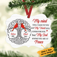 Personalized Cardinal Memorial Mom Dad Benelux Ornament NB162 30O34 thumb 1