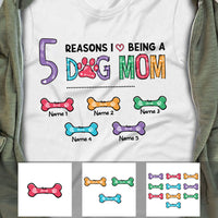 Personalized Reason I Love Being Dog Mom Pattern T Shirt FB11 30O53 thumb 1