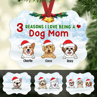 Personalized Reasons I Love Being A Dog Mom MDF Ornament NB23 73O53 thumb 1