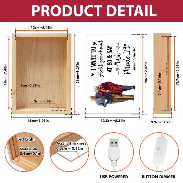 Personalized Couple Gift  We Made It Picture Frame Light Box 31419 1