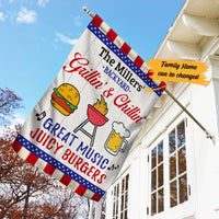 Personalized Juicy Burgers Backyard Gardening Flag AG111 29O53 thumb 1