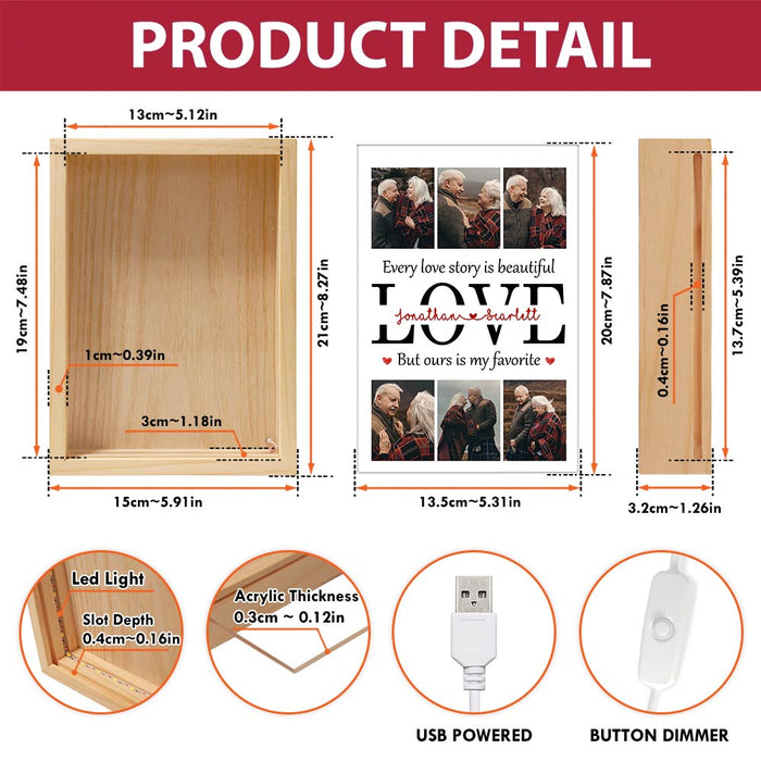 Personalized Couple Gift  Love Picture Frame Light Box 31369 1
