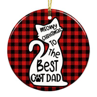 Christmas Cat Dad Circle Ornament NB25 26O53 thumb 1