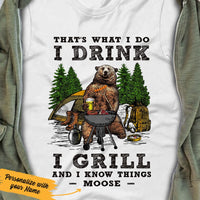 Personalized Camping Bear  White T Shirt JN56 95O61 thumb 1