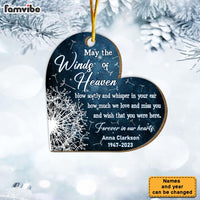 Personalized Dandelion Memorial May The Winds Of Heaven Ornament 30032 thumb 1