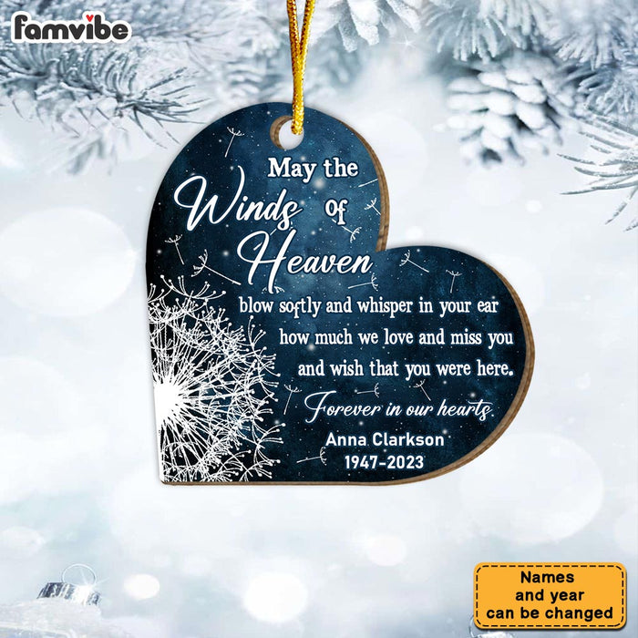 Personalized Dandelion Memorial May The Winds Of Heaven Ornament 30032 1